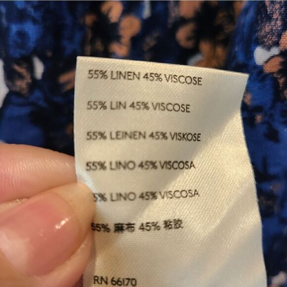 Free People Linen Blend Pattern Play Mini Floral Dress Cool Combo, Boho | M - Picture 12 of 12